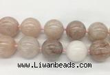 LSBS341 15 inches 30mm round Pink quartz gemstone beads wholesale