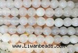 LSBS352 15 inches 14mm round white agate gemstone beads wholesale