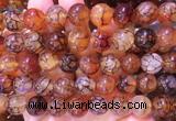 LSBS382 15 inches 14mm round dragon veins agate gemstone beads wholesale