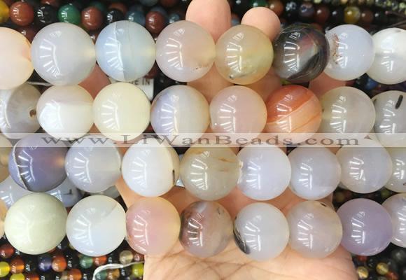 LSBS420 15 inches 20mm round agate gemstone beads wholesale