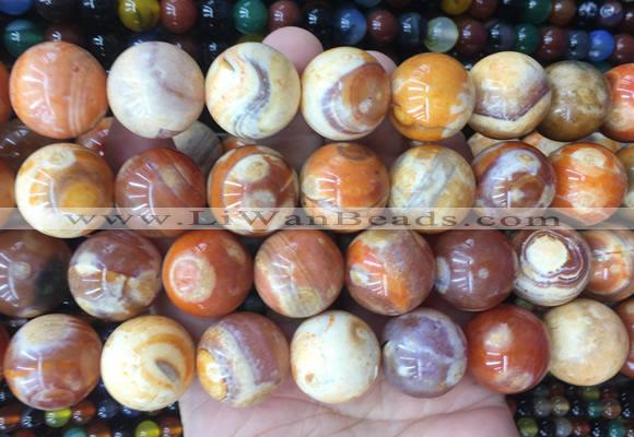 LSBS425 15 inches 20mm round agate gemstone beads wholesale