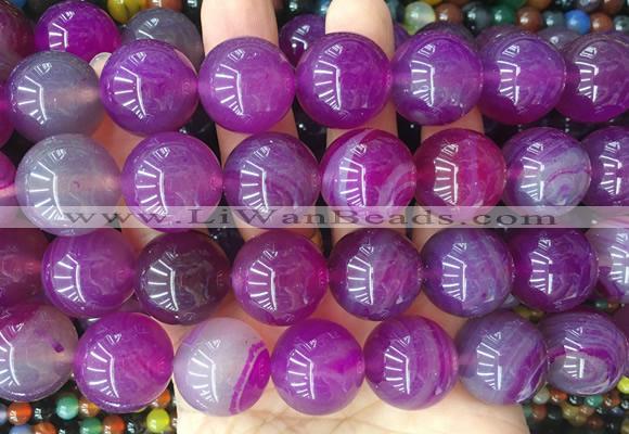 LSBS429 15 inches 20mm round agate gemstone beads wholesale