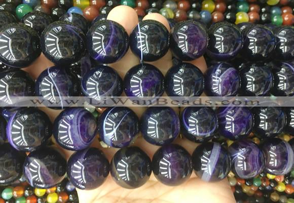 LSBS431 15 inches 20mm round agate gemstone beads wholesale