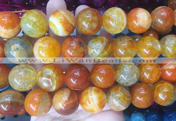 LSBS436 15 inches 20mm round agate gemstone beads wholesale