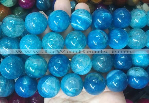LSBS437 15 inches 20mm round agate gemstone beads wholesale