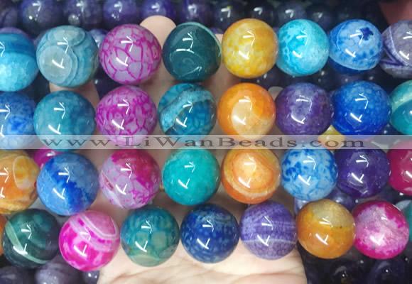 LSBS439 15 inches 20mm round agate gemstone beads wholesale