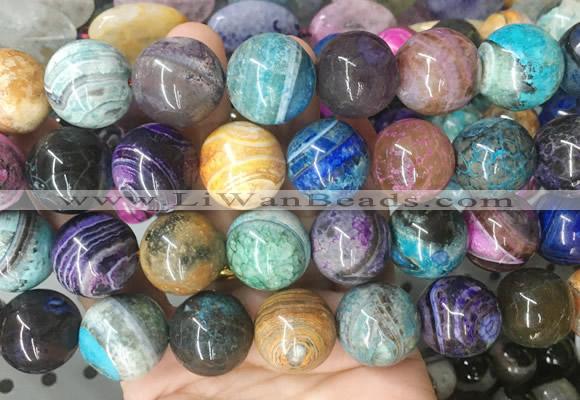 LSBS440 15 inches 20mm round agate gemstone beads wholesale