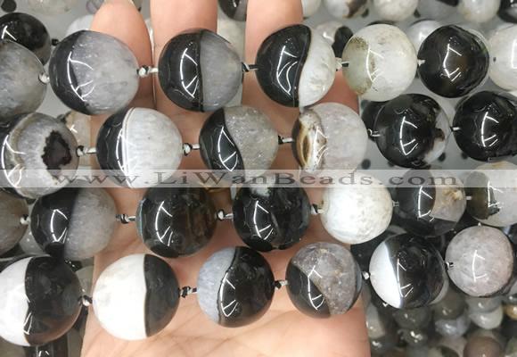 LSBS441 15 inches 20mm round agate gemstone beads wholesale