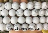 LSBS45 15 inches 16mm round white howlite gemstone beads wholesale