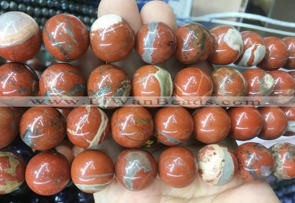 LSBS53 15 inches 16mm round red jasper gemstone beads wholesale