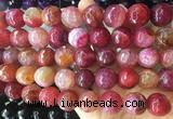 LSBS548 15 inches 16mm faceted round agate gemstone beads wholesale