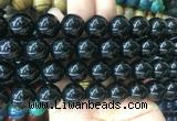 LSBS55 15 inches 16mm round black agate gemstone beads wholesale