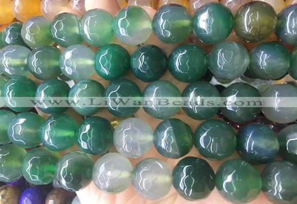 LSBS550 15 inches 16mm faceted round agate gemstone beads wholesale