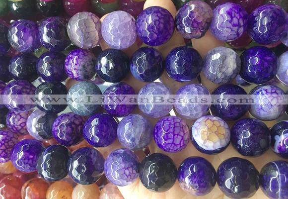 LSBS552 15 inches 16mm faceted round agate gemstone beads wholesale