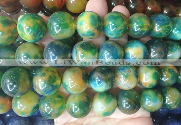 LSBS560 15 inches 18mm round agate gemstone beads wholesale