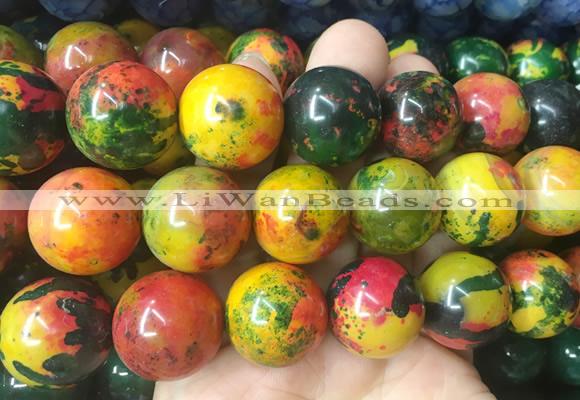LSBS565 15 inches 20mm round agate gemstone beads wholesale
