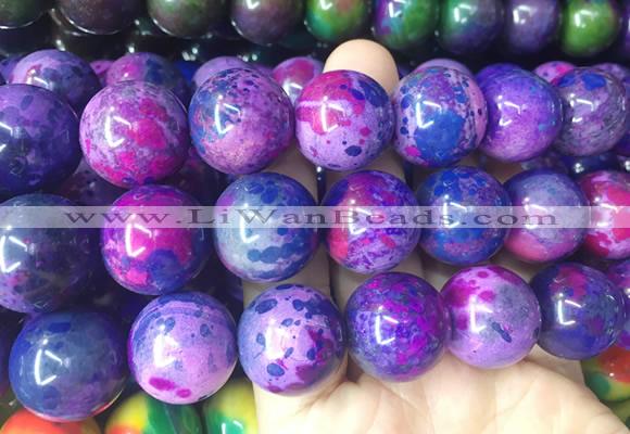 LSBS568 15 inches 20mm round agate gemstone beads wholesale