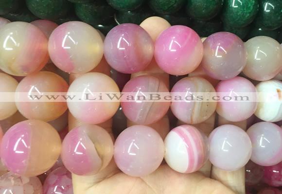 LSBS571 15 inches 20mm round agate gemstone beads wholesale