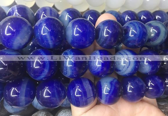 LSBS573 15 inches 20mm round agate gemstone beads wholesale