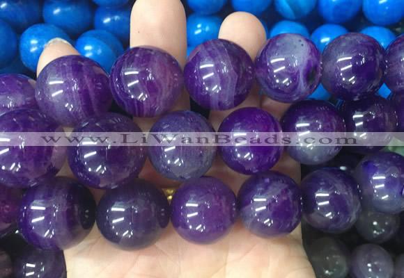 LSBS575 15 inches 20mm round agate gemstone beads wholesale