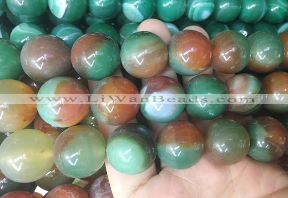 LSBS577 15 inches 20mm round agate gemstone beads wholesale