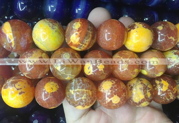 LSBS586 15 inches 20mm round agate gemstone beads wholesale