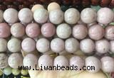 LSBS59 15 inches 16mm round pink wooden jasper gemstone beads wholesale