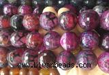 LSBS594 15 inches 20mm faceted round agate gemstone beads wholesale