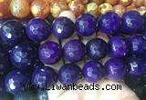 LSBS597 15 inches 20mm faceted round agate gemstone beads wholesale