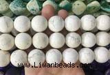 LSBS656 15 inches 20mm round howlite turquoise gemstone beads wholesale