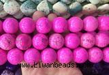 LSBS658 15 inches 20mm round howlite turquoise gemstone beads wholesale