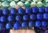 LSBS663 15 inches 20mm round howlite turquoise gemstone beads wholesale