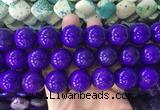 LSBS664 15 inches 20mm round howlite turquoise gemstone beads wholesale