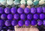 LSBS665 15 inches 20mm round howlite turquoise gemstone beads wholesale