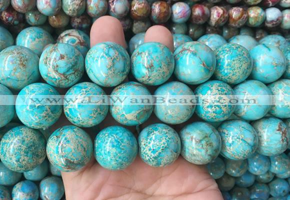 LSBS668 15 inches 20mm round sea sediment jasper gemstone beads wholesale