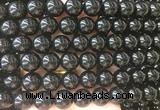 LSBS706 15 inches 14mm round black agate gemstone beads wholesale