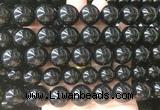 LSBS707 15 inches 16mm round black agate gemstone beads wholesale