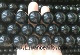 LSBS709 15 inches 20mm round black agate gemstone beads wholesale