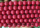 LSBS725 15 inches 14mm round howlite turquoise gemstone beads wholesale