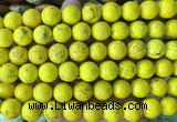 LSBS727 15 inches 14mm round howlite turquoise gemstone beads wholesale
