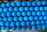 LSBS730 15 inches 14mm round howlite turquoise gemstone beads wholesale