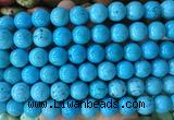 LSBS731 15 inches 14mm round howlite turquoise gemstone beads wholesale