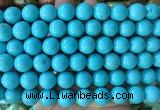 LSBS732 15 inches 14mm round howlite turquoise gemstone beads wholesale