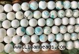 LSBS734 15 inches 14mm round howlite turquoise gemstone beads wholesale