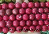 LSBS744 15 inches 16mm round howlite turquoise gemstone beads wholesale