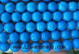 LSBS748 15 inches 16mm round howlite turquoise gemstone beads wholesale