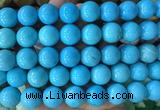LSBS749 15 inches 16mm round howlite turquoise gemstone beads wholesale