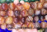 LSBS75 15 inches 18mm round coffee dragon veins agate beads wholesale
