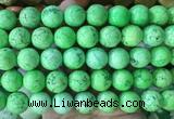 LSBS753 15 inches 16mm round howlite turquoise gemstone beads wholesale