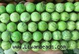 LSBS754 15 inches 16mm round howlite turquoise gemstone beads wholesale